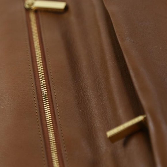 Tory Burch Brown Leather Fold over Shoulder Bag - Picture 7 of 8